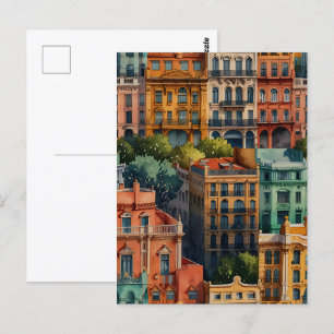 Buenos Aires Aquaremalkunst Postkarte