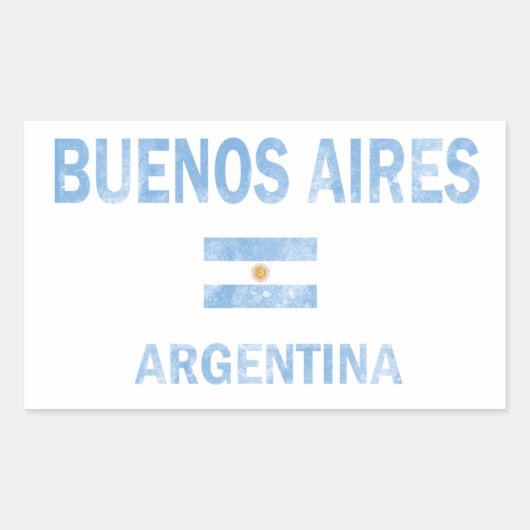 Buenos Aires Argentina Designs Rechteckiger Aufkleber (Vorderseite)