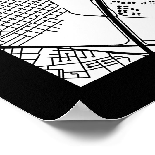 Buenos Aires Argentina Map Poster (Ecke)