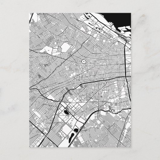 Buenos Aires Argentina Map Postkarte (Vorderseite)