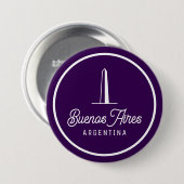 Buenos Aires Argentina Retro Elegant Simple Button (Vorne & Hinten)