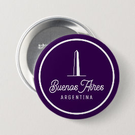 Buenos Aires Argentina Retro Elegant Simple Button