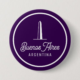 Buenos Aires Argentina Retro Elegant Simple Button