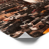 Buenos Aires Argentina Skyline Watercolor Poster (Ecke)