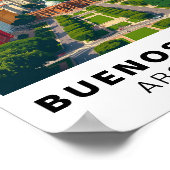 Buenos Aires Argentina Vintage Travel Art Poster (Ecke)