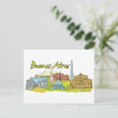 Buenos Aires, Argentinien Berühmte Stadt Postkarte (Stehend Vorderseite)