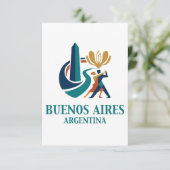 Buenos Aires Argentinien Dankeskarte (Stehend Vorderseite)