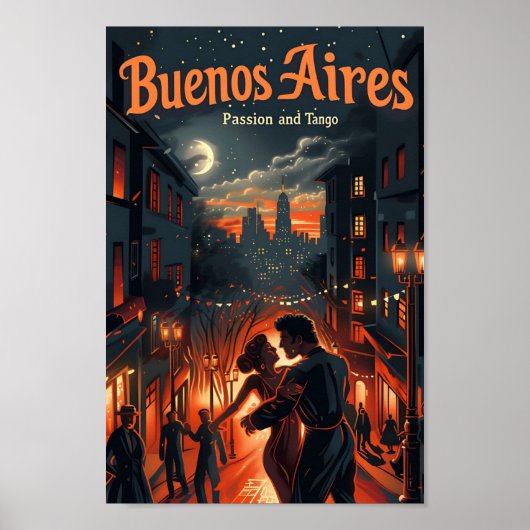 Buenos Aires Argentinien Jahrgang Reisevorführung Poster (Vorne)