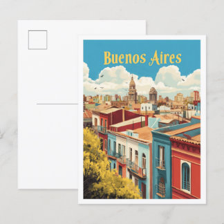 Buenos Aires Argentinien Jahrgang Reisevorführung Postkarte