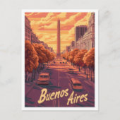 Buenos Aires Argentinien Kunst Vintage Reise  Postkarte (Vorderseite)