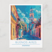 Buenos Aires Argentinien Kunst Vintage Reise  Postkarte (Vorderseite)