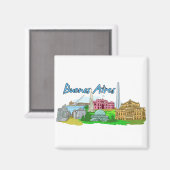 Buenos Aires - Argentinien Magnet (Vorderseite/Rückseite)