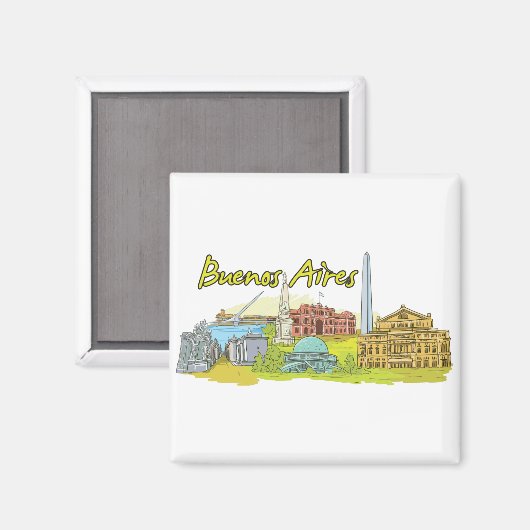 Buenos Aires, Argentinien Magnet (Vorderseite/Rückseite)