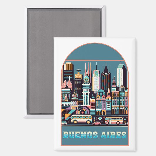 Buenos Aires Argentinien Magnet (Vorderseite/Rückseite)
