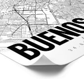 Buenos Aires Argentinien Minimalistische Karte Poster (Ecke)