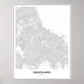 Buenos Aires, Argentinien Minimalistisches Kartenp Poster (Vorne)