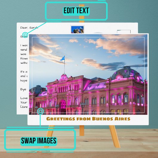 Buenos Aires Argentinien mit Casa Rosada Postkarte