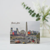 Buenos Aires, Argentinien, Obelisco Postkarte (Stehend Vorderseite)