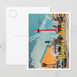 Buenos Aires Argentinien Pop Kunst, Dichtung und M Postkarte