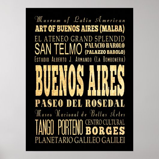 Buenos Aires Argentinien Poster (Vorne)