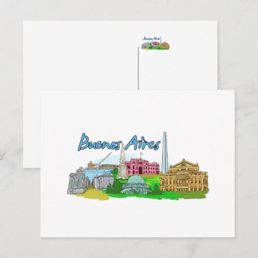 Buenos Aires - Argentinien Postkarte (Vorne/Hinten)