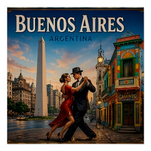 🧲 Buenos Aires Argentinien Reise Andenken Für Tri Poster