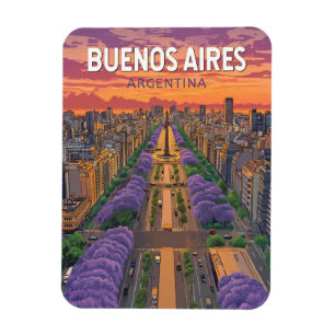 Buenos Aires Argentinien Reise Kunst Vintage Magnet