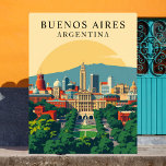 Buenos Aires, Argentinien Retro Art Postkarte<br><div class="desc">Mit dieser Vintagen Postkarte gelangen Sie in das lebhafte Ambiente von Buenos Aires, Argentinien. Hier werden das reiche Kulturerbe und die urbanen Sehenswürdigkeiten der Stadt präsentiert. Buenos Aires ist bekannt für seinen leidenschaftlichen Tango-Tanz, das lebendige Straßennetz und die atemberaubende Architektur. Diese Postkarte im Retro-Stil erweckt das Wesen der berühmten Sehenswürdigkeiten...</div>