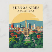Buenos Aires, Argentinien Retro Art Postkarte (Vorderseite)