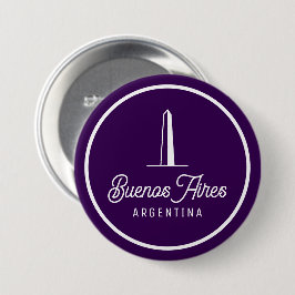 Buenos Aires Argentinien Retro Elegant Einfach Button