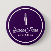 Buenos Aires Argentinien Retro Elegant Einfach Button (Vorderseite)