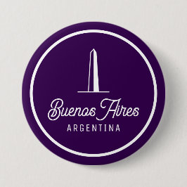 Buenos Aires Argentinien Retro Elegant Einfach Button