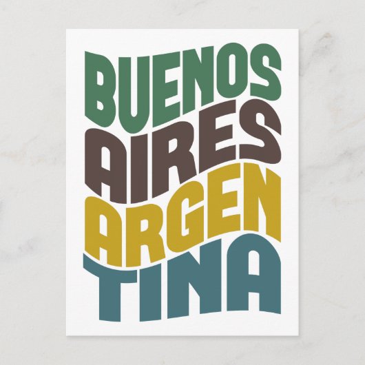 Buenos Aires Argentinien Retro Wave Postkarte (Vorderseite)
