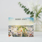 Buenos Aires Argentinien Schrift Malerei Postkarte (Stehend Vorderseite)