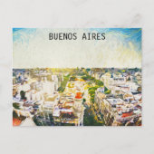 Buenos Aires Argentinien Schrift Malerei Postkarte (Vorderseite)