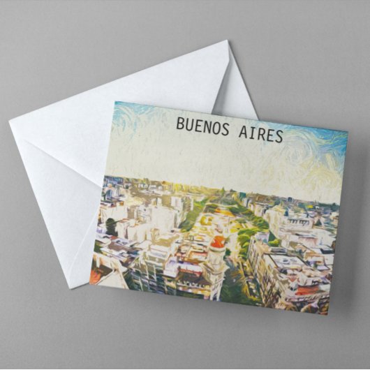Buenos Aires Argentinien Schrift Malerei Postkarte