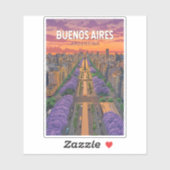 Buenos Aires Argentinien Vintag Aufkleber (Blatt)