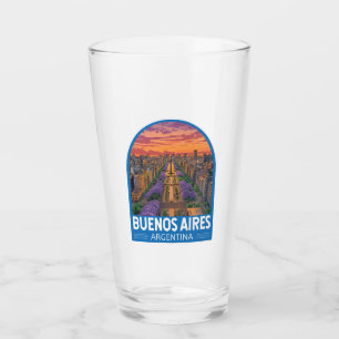 Buenos Aires Argentinien Vintag Glas
