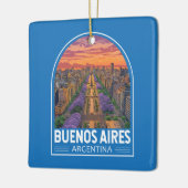 Buenos Aires Argentinien Vintag Keramikornament (Links)