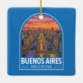 Buenos Aires Argentinien Vintag Keramikornament (Rückseite)