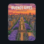 Buenos Aires Argentinien Vintag Magnet<br><div class="desc">Buenos Aires retro Vektor Reise Design. Buenos Aires,  die pulsierende Hauptstadt Argentiniens,  ist bekannt für seine europäisch inspirierte Architektur,  seine reiche Tangokultur und seine erstklassige Küche.</div>