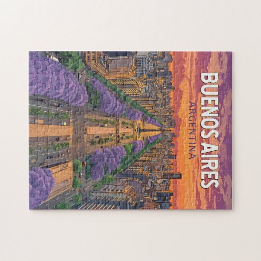 Buenos Aires Argentinien Vintag Puzzle (Horizontal)