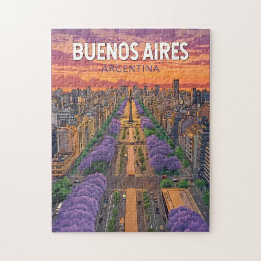 Buenos Aires Argentinien Vintag Puzzle (Vertikal)