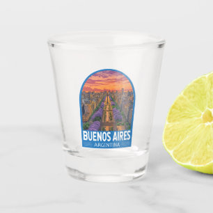 Buenos Aires Argentinien Vintag Schnapsglas