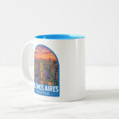 Buenos Aires Argentinien Vintag Zweifarbige Tasse (Vorderseite Links)