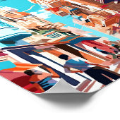 Buenos Aires Argentinien Vintage Reise Illustratio Poster (Ecke)