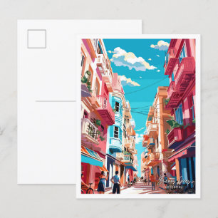 Buenos Aires Argentinien Vintage Reise Illustratio Postkarte