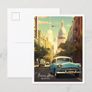 Buenos Aires Argentinien Vintage-Reiseillustration Postkarte