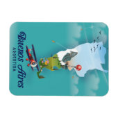 Buenos Aires, Argentiniens Reiseplakat Magnet (Horizontal)