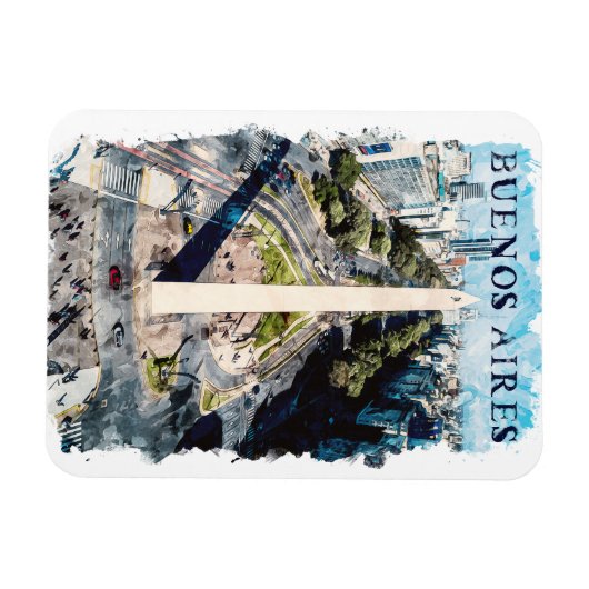 Buenos Aires Argentiniens Skyline-Abbildung Magnet (Horizontal)